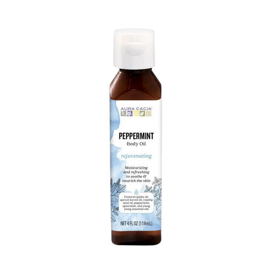 Aura Cacia, Body Oil, Peppermint, 4 Oz