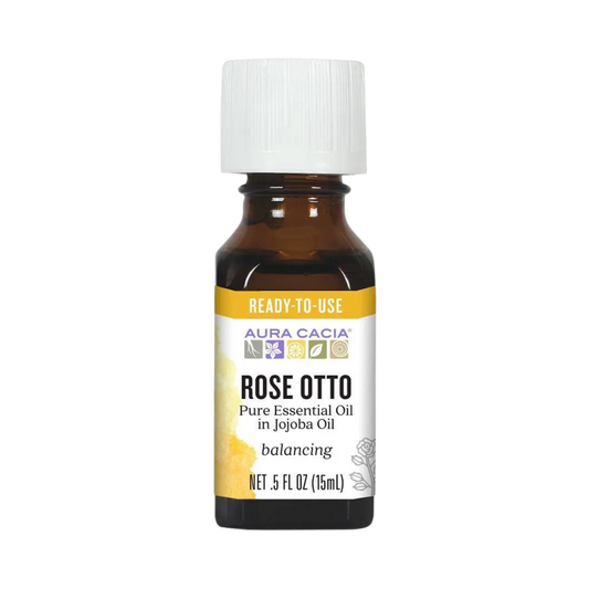Aura Cacia, Essential Oil In Jojoba Oil, Rose Otto, 0.5 Oz
