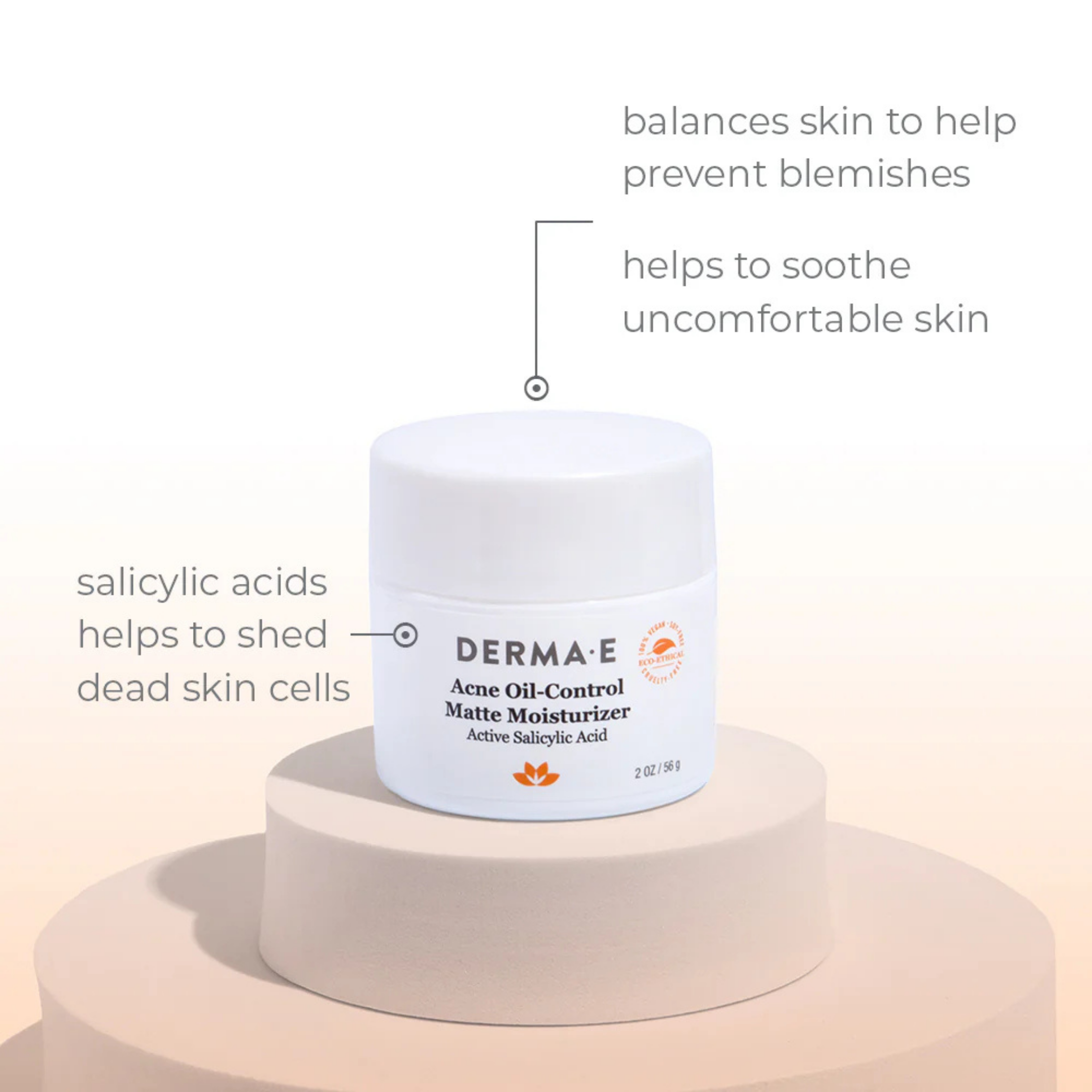 Derma E, Acne Oil-Control Matte Moisturizer, 2 Oz