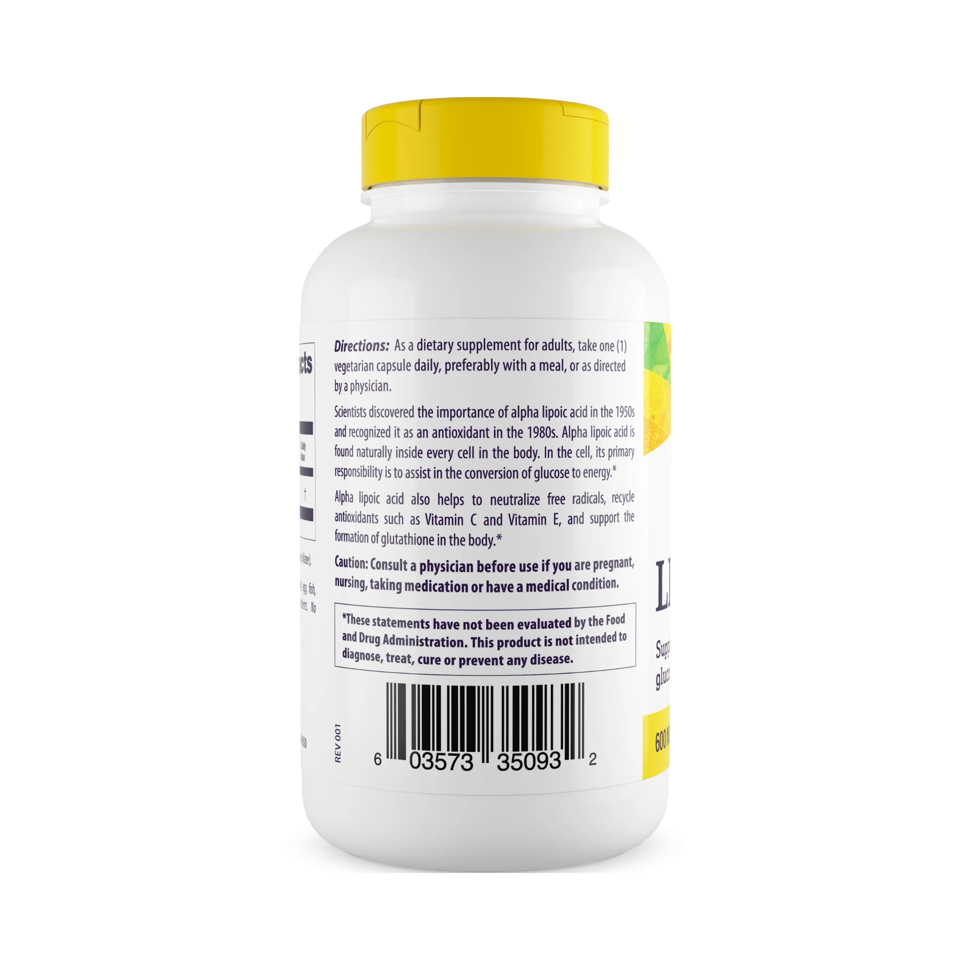 Healthy Origins, Alpha Lipoic Acid, 600 Mg, 150 Caps
