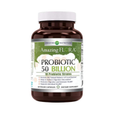 Amazing Flora, Probiotic 50 Billion 10 Probiotic Strains, 60 Vegetarian Capsules