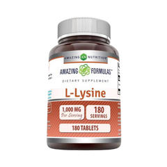Amazing Formulas, L-Lysine, 1000 Mg, 180 Vegetarian Tablets