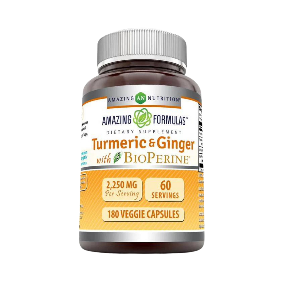 Amazing Formulas, Turmeric Curcumin BioPerine, 2250 Mg, 180 Veggie Capsules