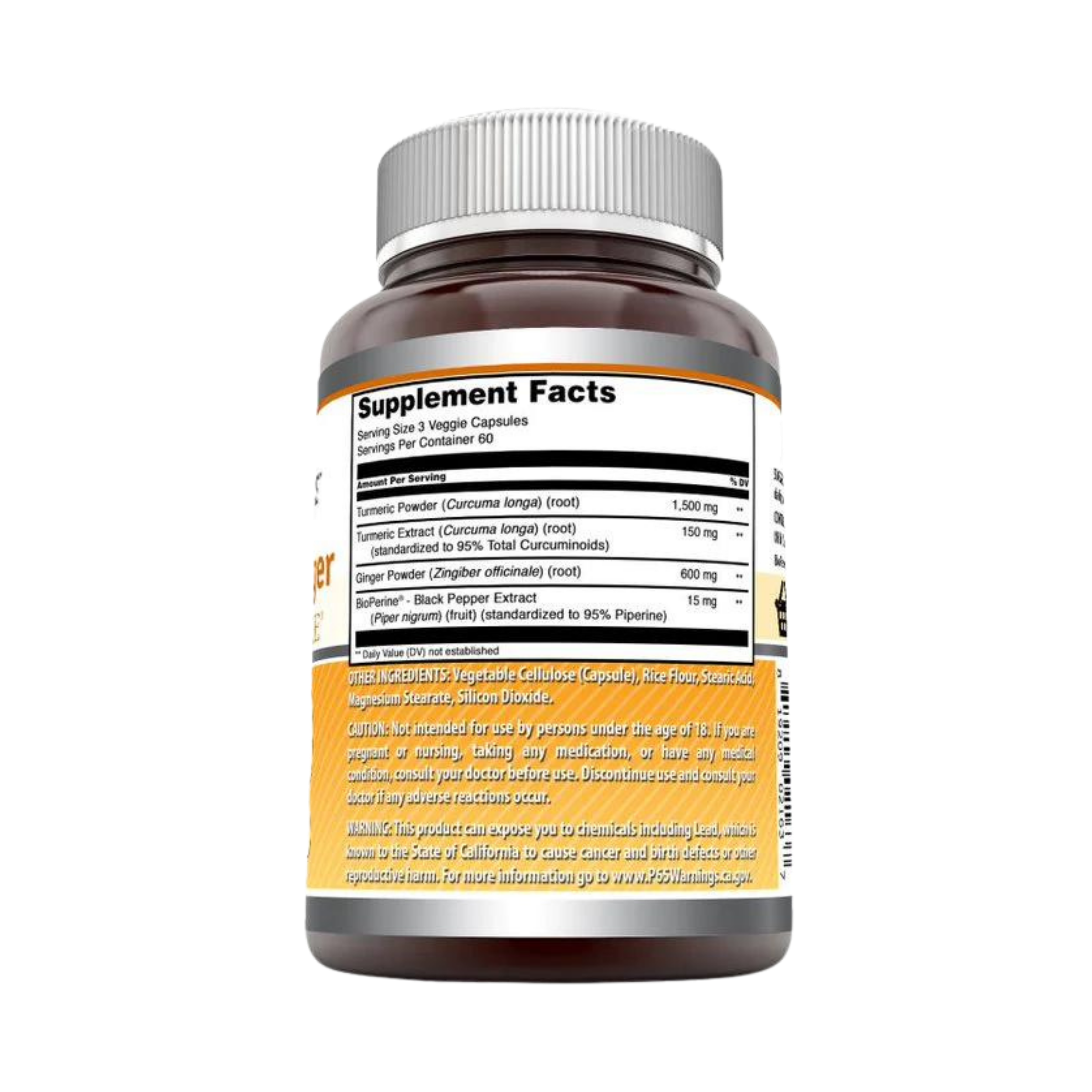 Amazing Formulas, Turmeric Curcumin BioPerine, 2250 Mg, 180 Veggie Capsules