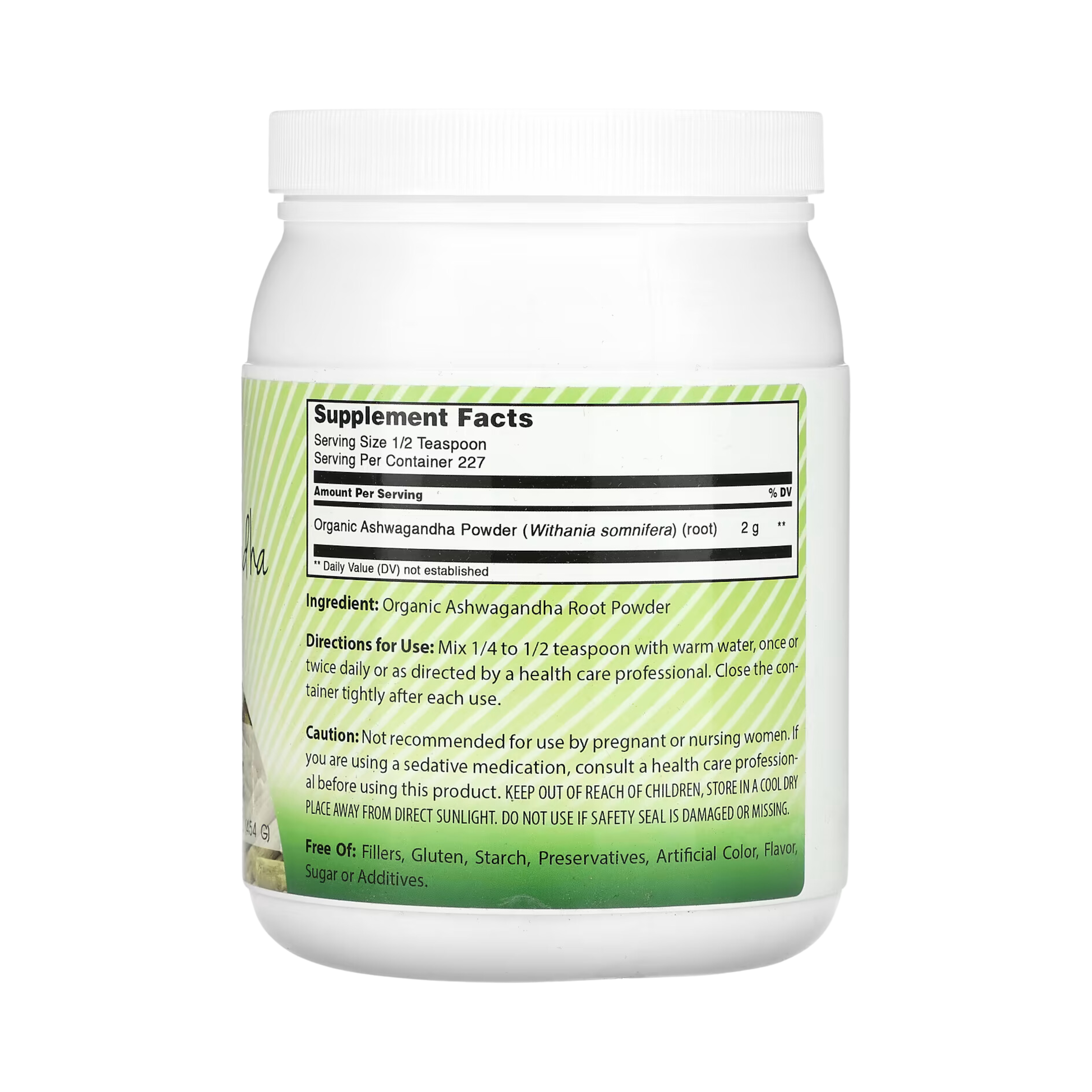 Amazing India, USDA Certified Organic Ashwagandha Powder, 16 Oz