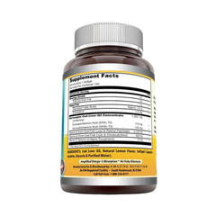 Amazing Omega, Norwegian Cod Liver Oil, Fresh lemon, 1250 Mg, 120 Softgels