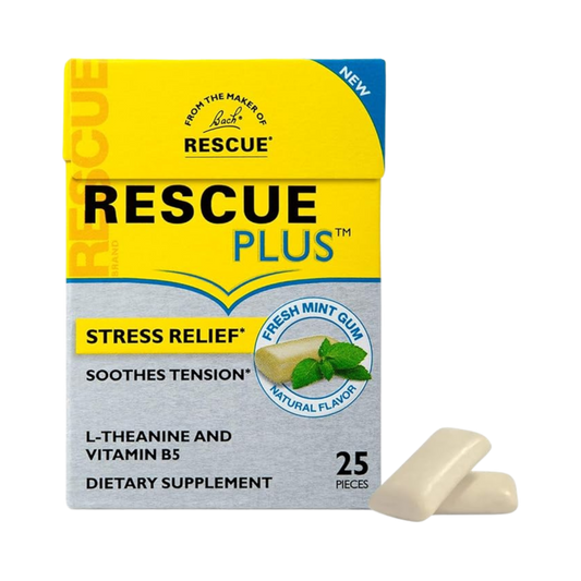 Bach, Original Flower Remedies, Rescue Plus Gum, 25 Pieces