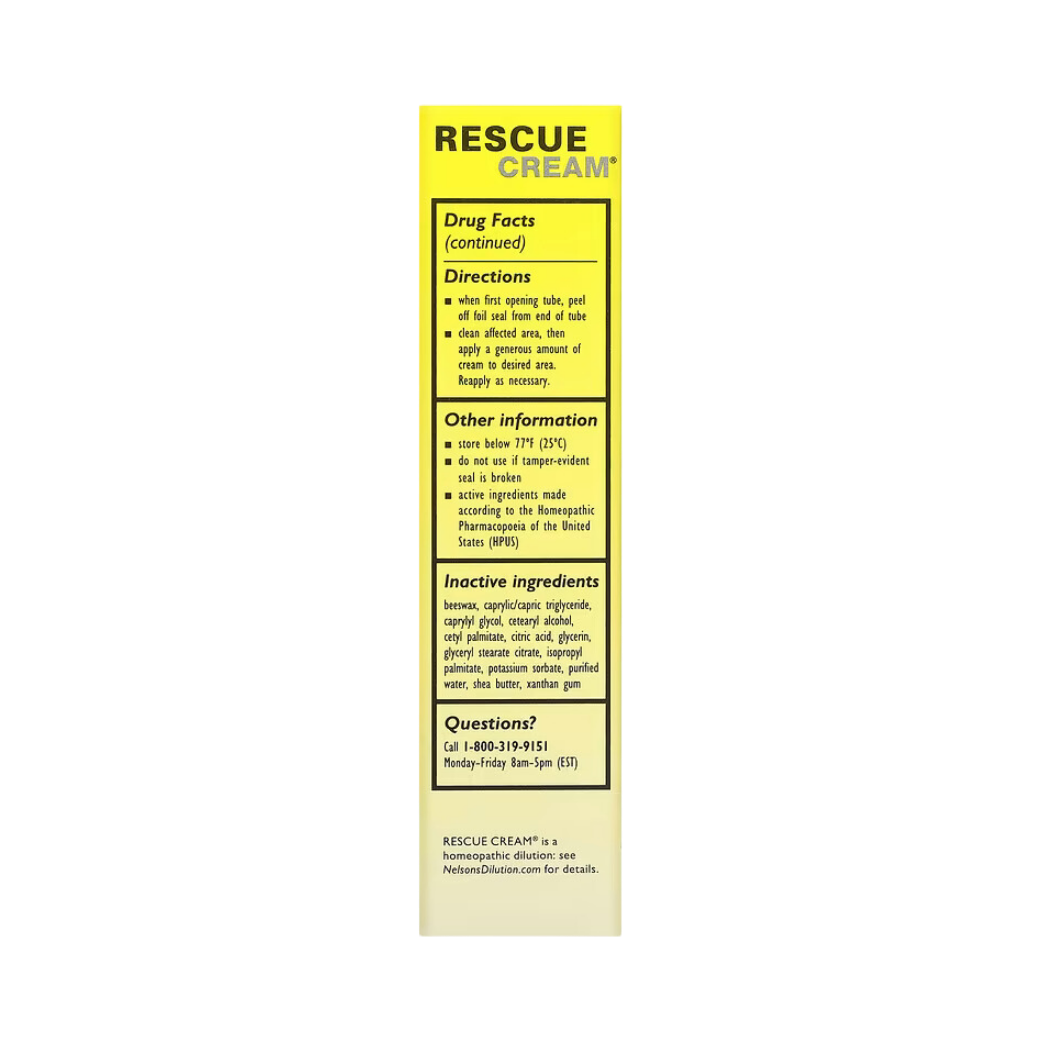 Bach, Original Flower Remedies, Rescue Cream, 30g