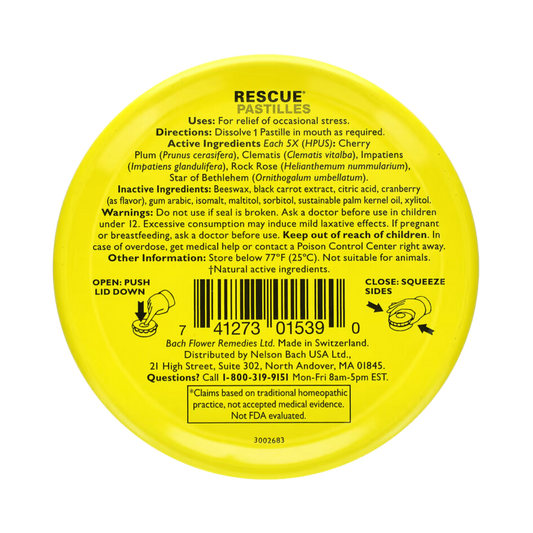 Bach, Original Flower Remedies, Rescue Pastilles, Cranberry, 12 pc