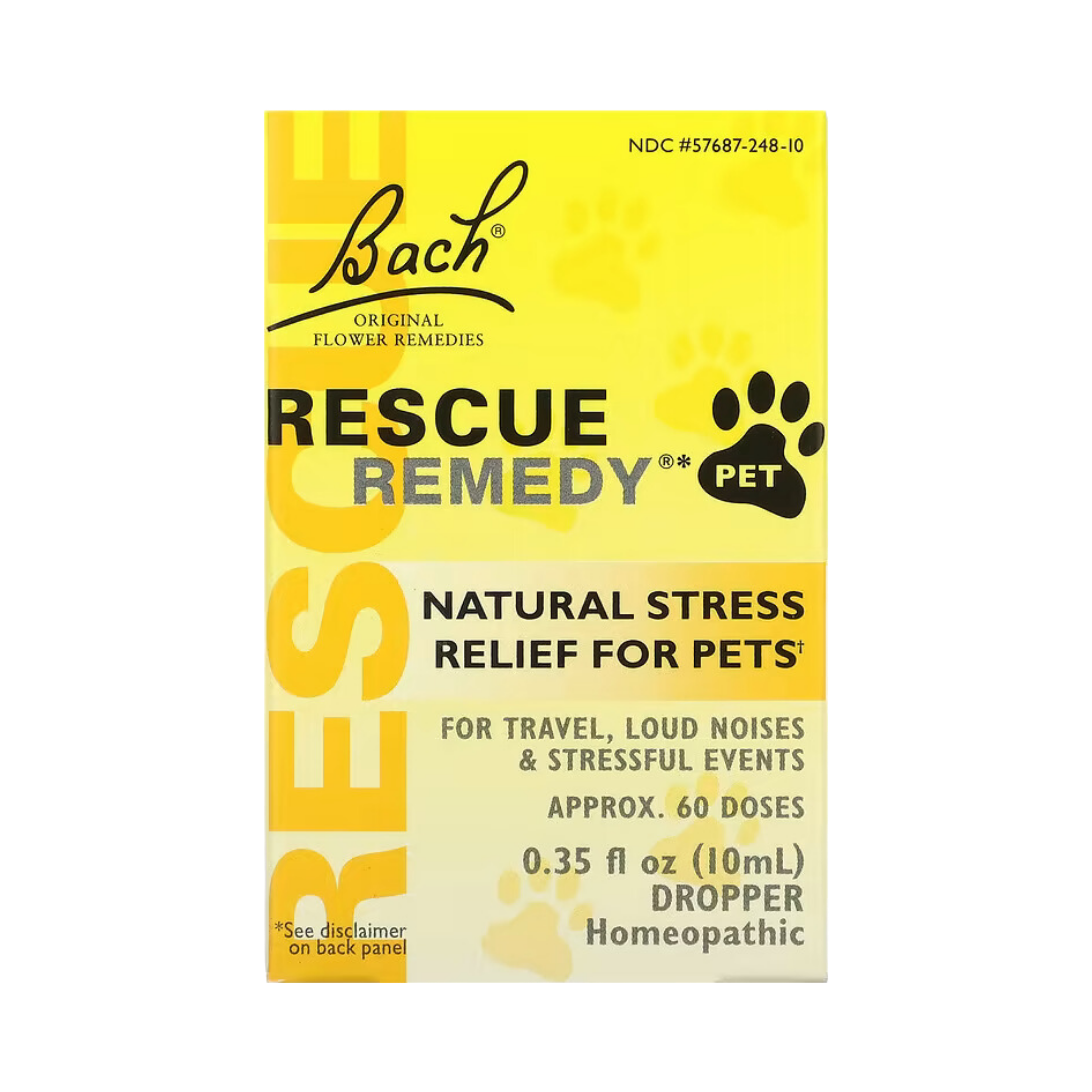 Bach, Original Flower Remedies, Rescue Remedy Pet, Natural Stress Relief, Dropper, 10 Ml
