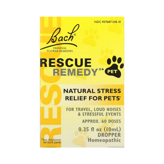 Bach, Original Flower Remedies, Rescue Remedy Pet, Natural Stress Relief, Dropper, 10 Ml
