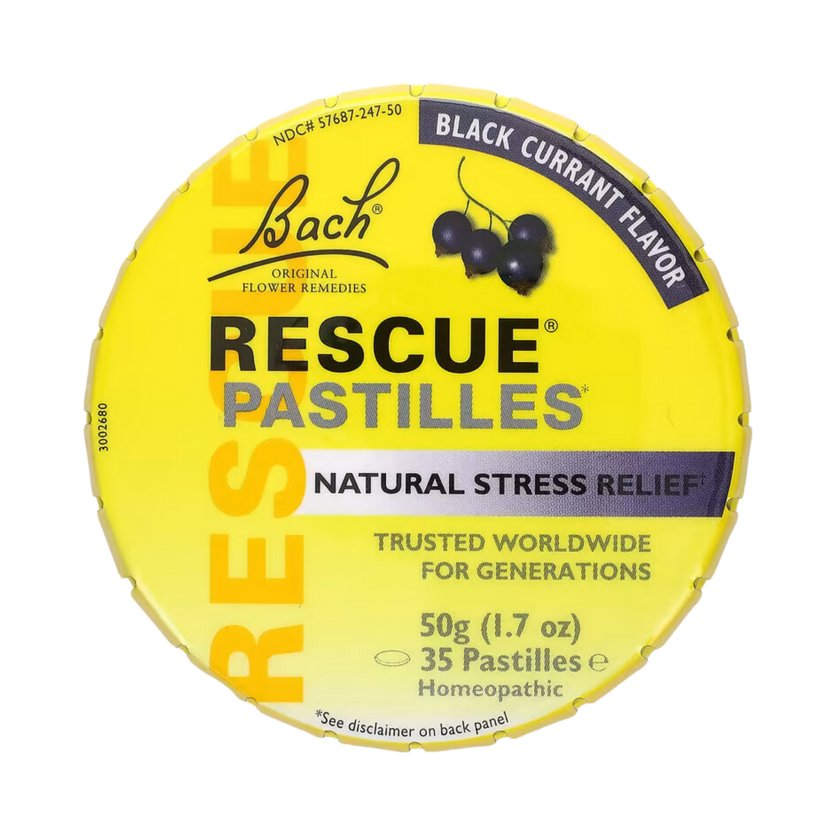 Bach, Original Flower Remedies, Rescue Pastilles, Black Currant, 12 pc