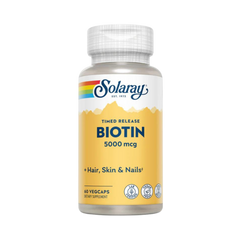 Solaray, Biotin, 5,000 Mcg, 60 Capsules