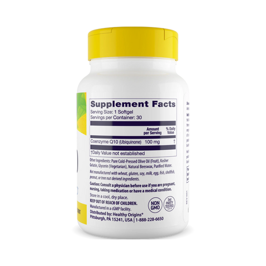 Healthy Origins, COQ10, Kaneka Q10, 100 Mg, 30 Softgels