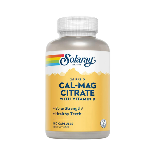 Solaray, Cal-Mag Citrate With Vitamin D-3, 2:1, 180 Capsules