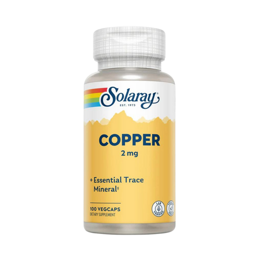 Solaray, Copper, 2 Mg, 100 Capsules
