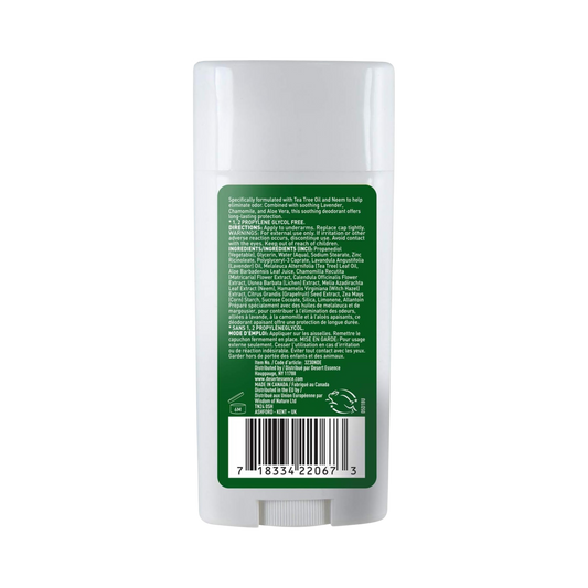 Desert Essence, Tea Tree Oil Lavender Deodorant, 2.5 Oz