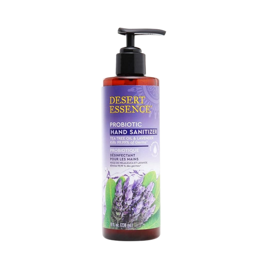 Desert Essence, Lavender & Tea Tree Oil Probiotic Hand Sanitizer, 8 Fl Oz
