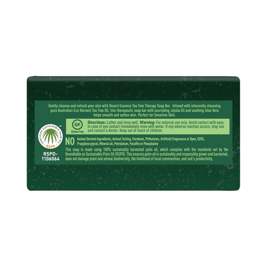 Desert Essence, Tea Tree Oil Therapy Cleansing Soap Bar, 5 Oz