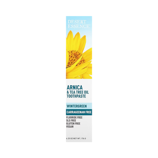 Desert Essence, Arnica & Tea Tree Oil Carrageenan Free Toothpaste, 6.25 Oz