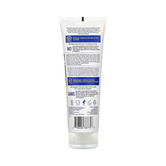 Desert Essence, Italian Lemon Hand & Body Lotion, 8 Fl Oz