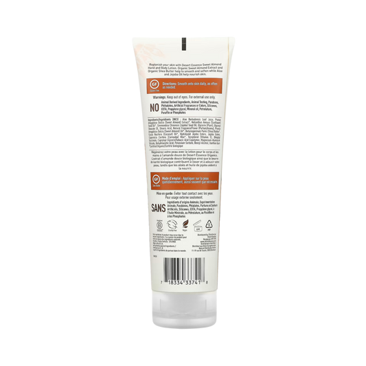 Desert Essence, Sweet Almond Hand & Body Lotion, 8 Fl Oz