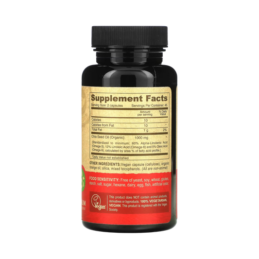 Deva, Premium Vegan Chia Seed Oil, 90 Vegan Caps