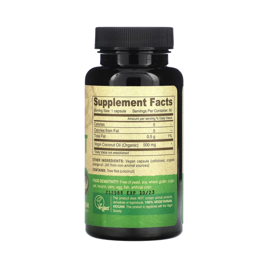 Deva, Vegan Coconut Oil, 90 Vegan Caps