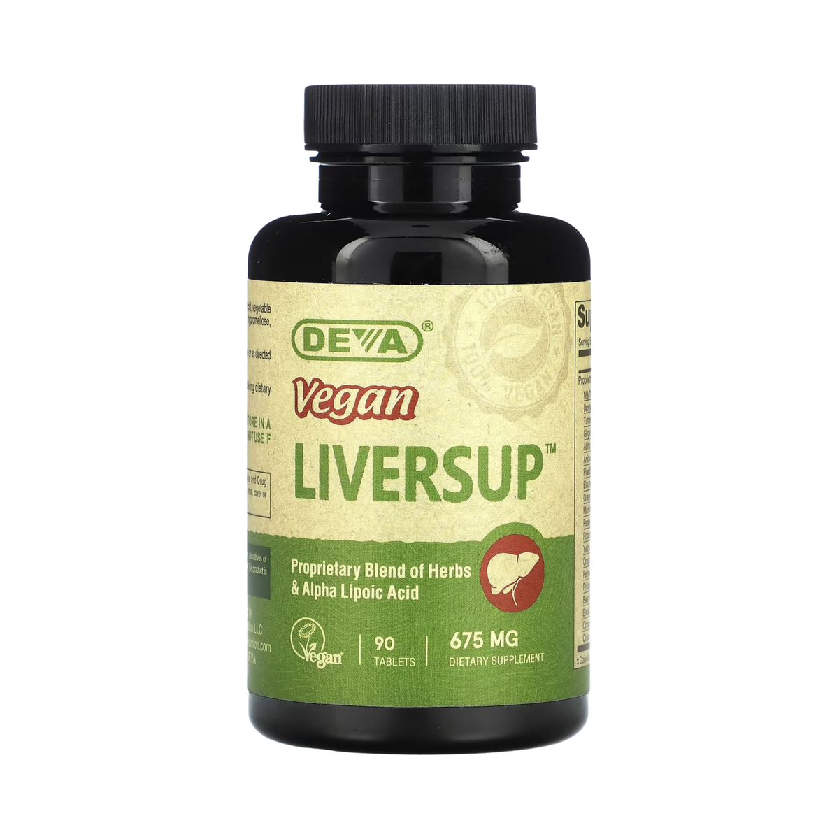 Deva, Vegan Liversup, 675 Mg, 90 Tablets