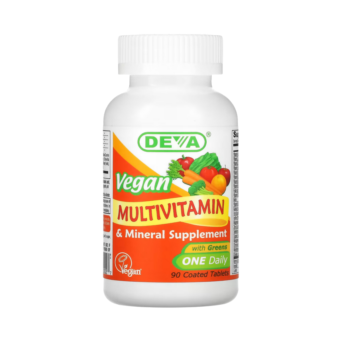 Deva, Vegan Multivitamin & Mineral Supplement, One Daily, 90 Coated Tablets