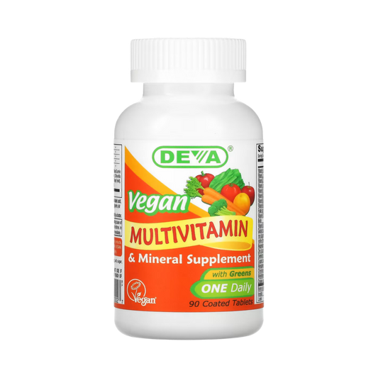 Deva, Vegan Multivitamin & Mineral Supplement, One Daily, 90 Coated Tablets