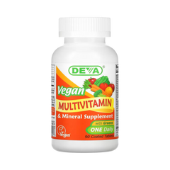 Deva, Vegan Multivitamin & Mineral Supplement, One Daily, 90 Coated Tablets
