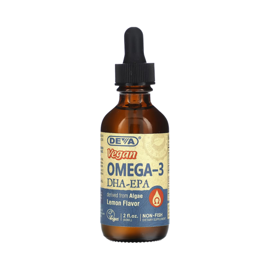 Deva, Vegan Omega-3 DHA-EPA, Lemon, 2 Fl Oz