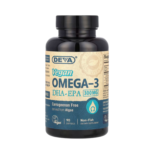 Deva, Vegan Omega-3, DHA-EPA, 300 Mg, 90 Softgels