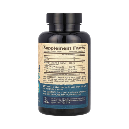 Deva, Vegan Omega-3, DHA-EPA, 300 Mg, 90 Softgels