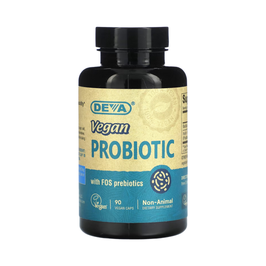 Deva, Vegan Probiotic with FOS Prebiotic, 90 Vegan Caps