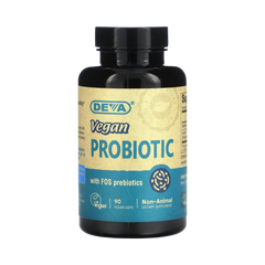 Deva, Vegan Probiotic with FOS Prebiotic, 90 Vegan Caps
