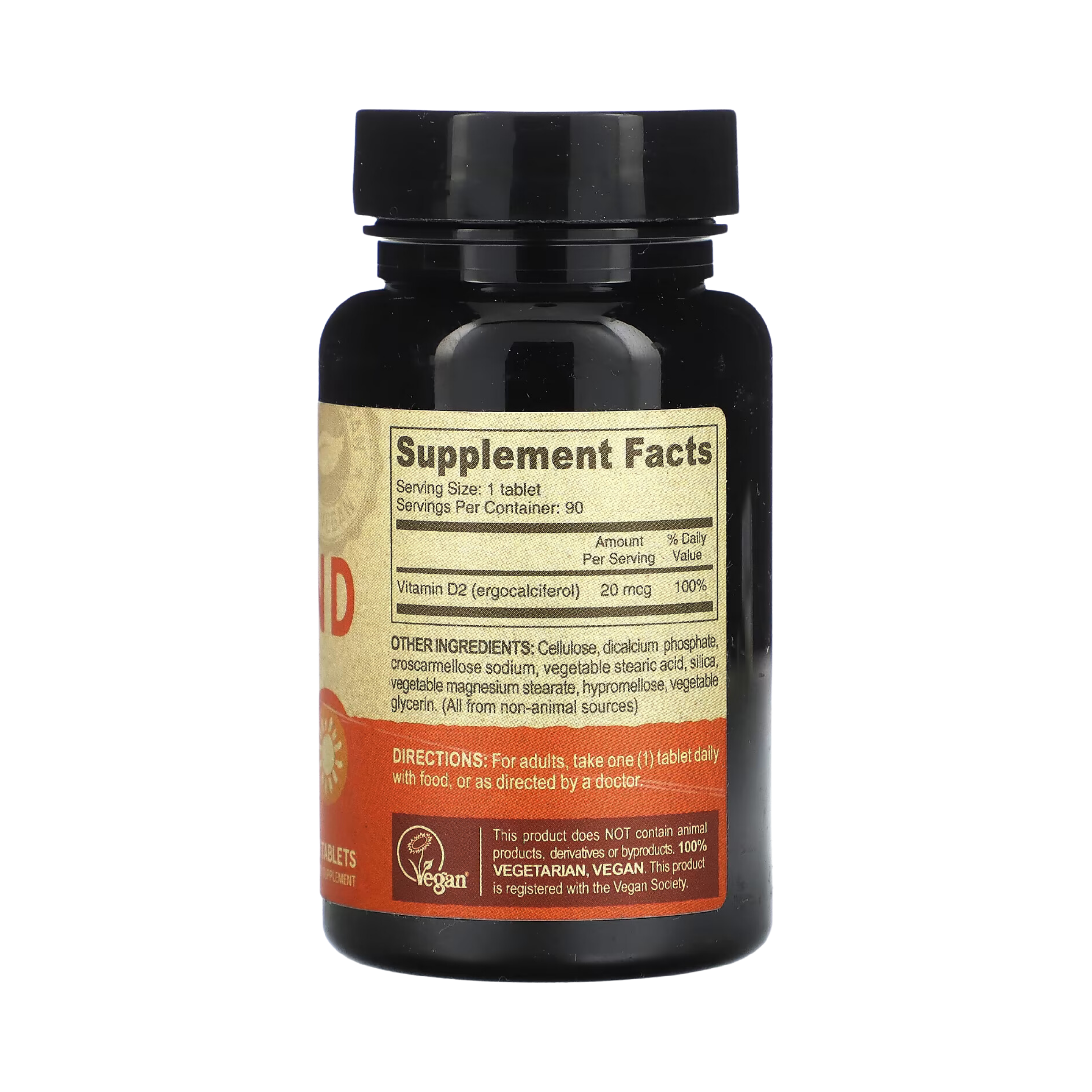 Deva, Vegan Vitamin D2, 20 mcg (800 IU), 90 Tablets
