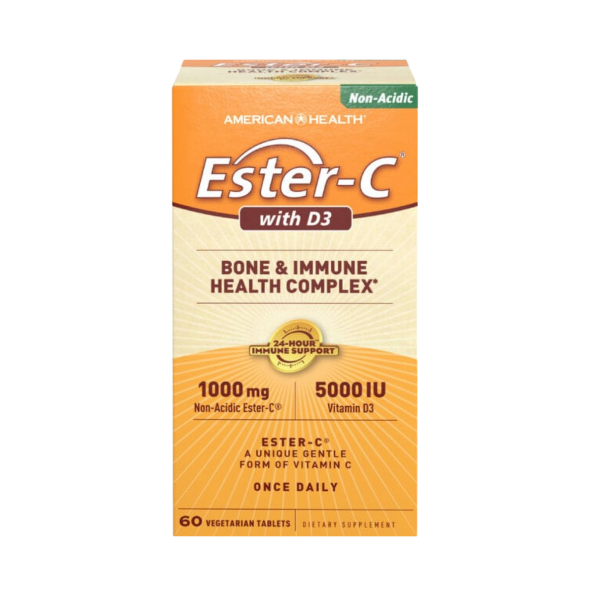 American Health, Ester-C 1000 Mg with D3, 60 Tablets