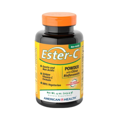American Health, Ester-C Powder with Citrus Bioflavonoids, 4Oz Powder