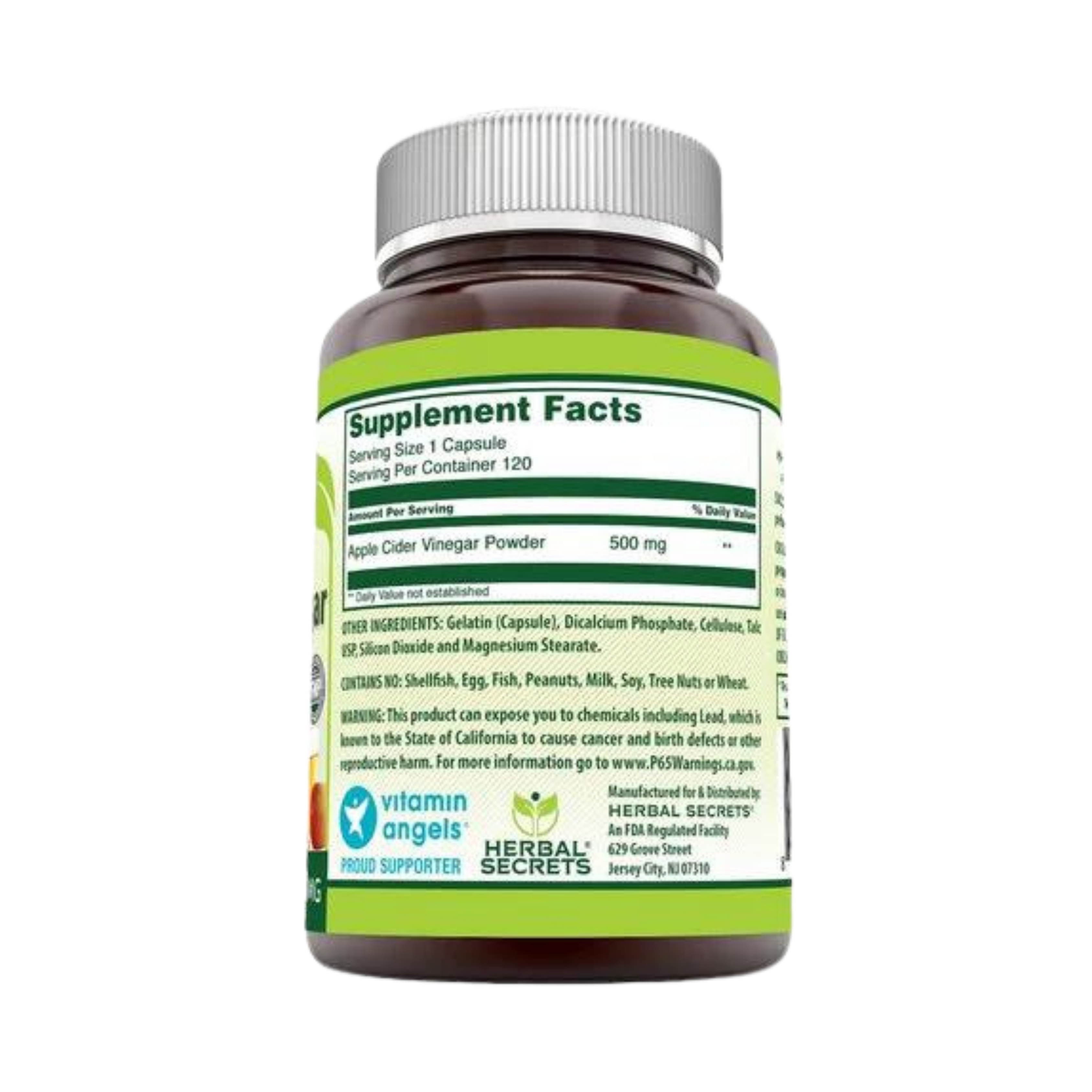 Herbal Secrets, Apple Cider Vinegar, 500 Mg, 120 Capsules