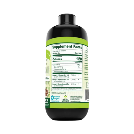 Herbals Secrets, USDA Certified Organic Flaxseed Oil, 16 Fl Oz