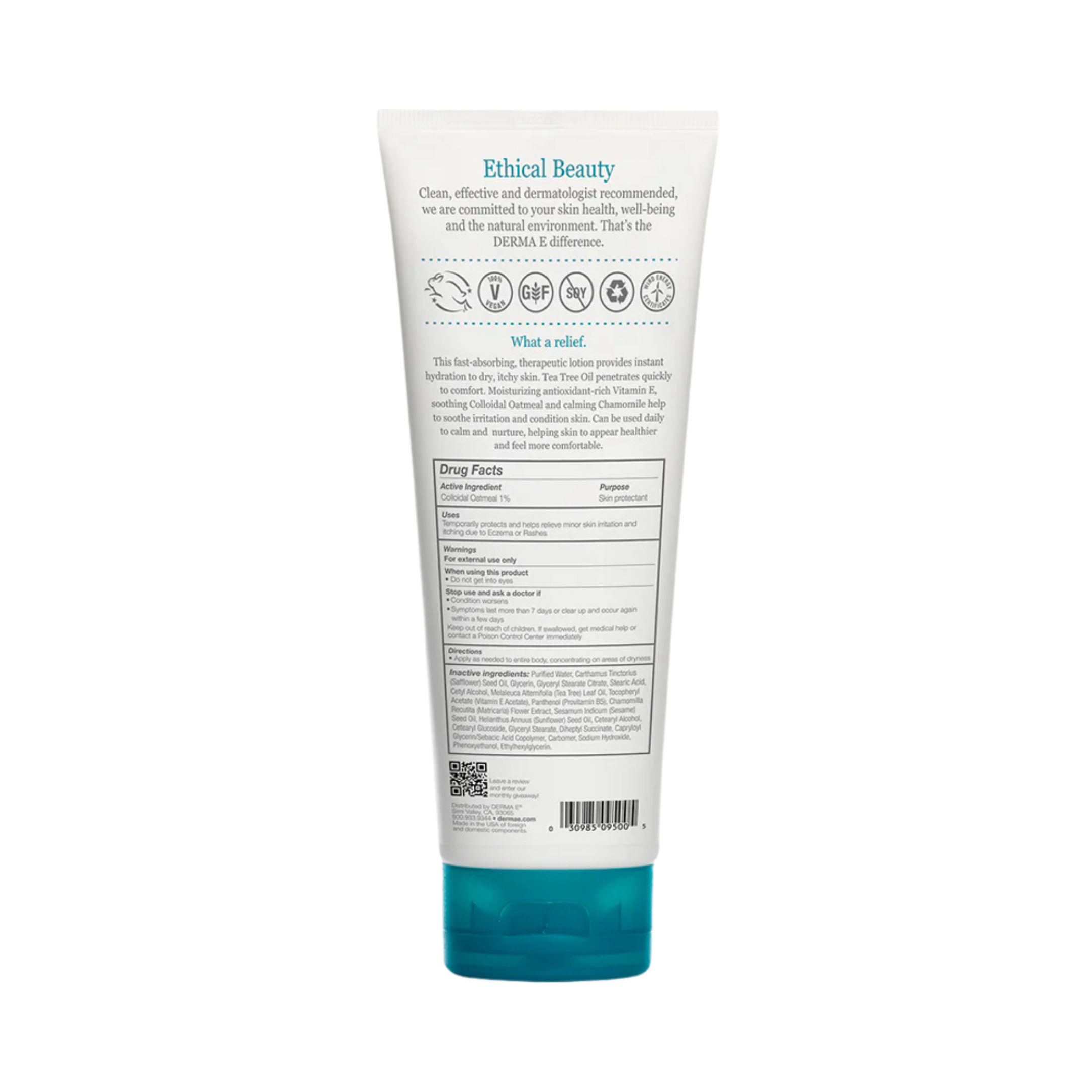 Derma E, Itch Relief Lotion, 8 Oz