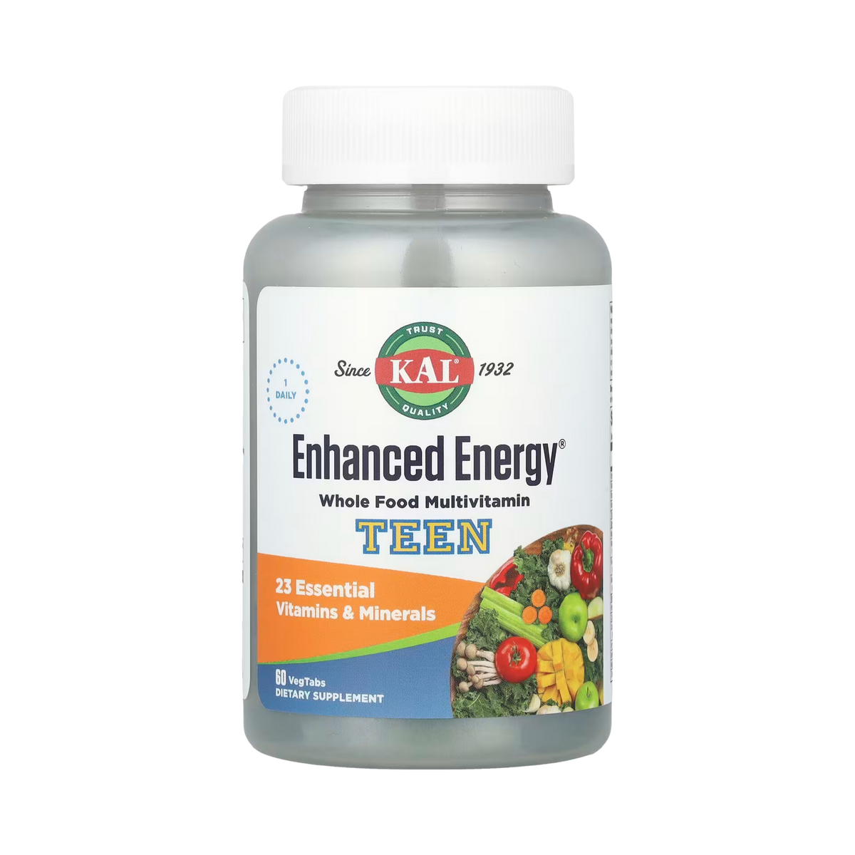 KAL, Enhanced Energy, Teen, Memory & Concentration Blend, 60 Vegetarian Tablets