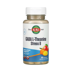 KAL, GABA L-Theanine Stress B, Mango Tangerine, 100 Lozenges