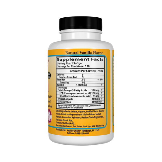 Healthy Origins, Krill Oil, K-Real, 1000 Mg, 120 Softgels