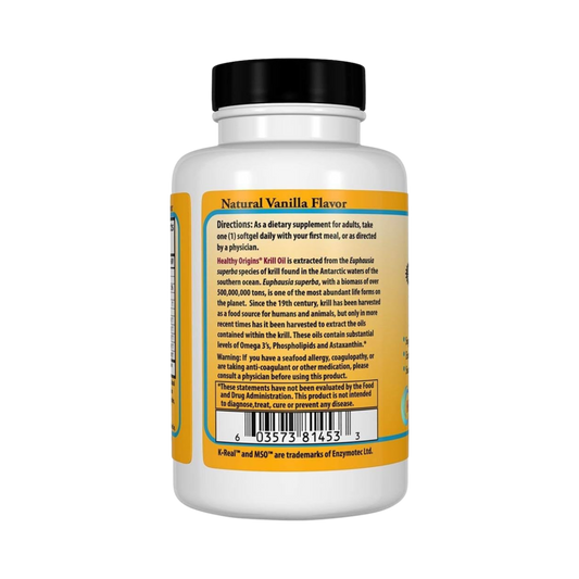 Healthy Origins, Krill Oil, K-Real, 1000 Mg, 60 Softgels