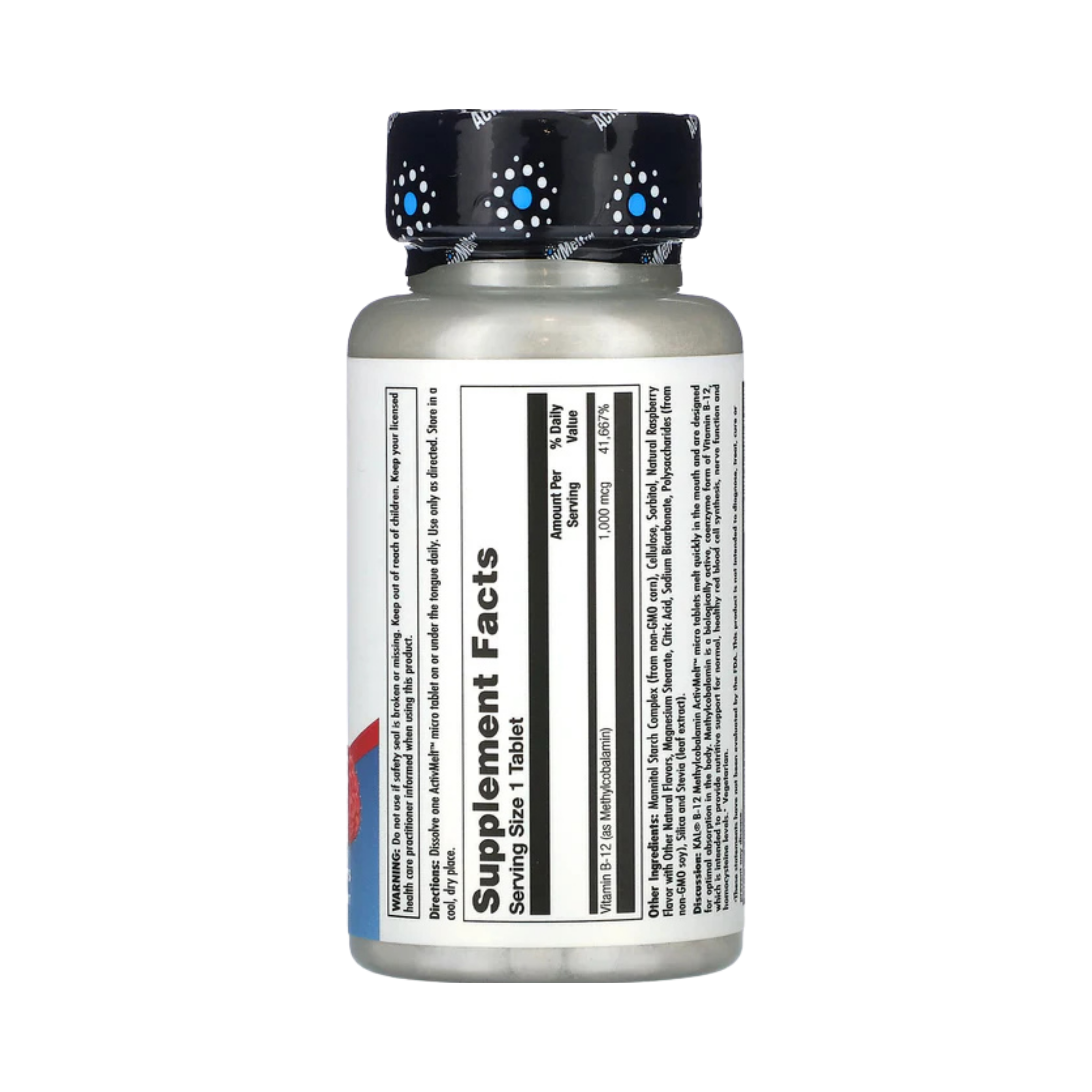 KAL, B-12 Methylcobalamin, Raspberry, 1,000 Mcg, 90 Micro Tablets