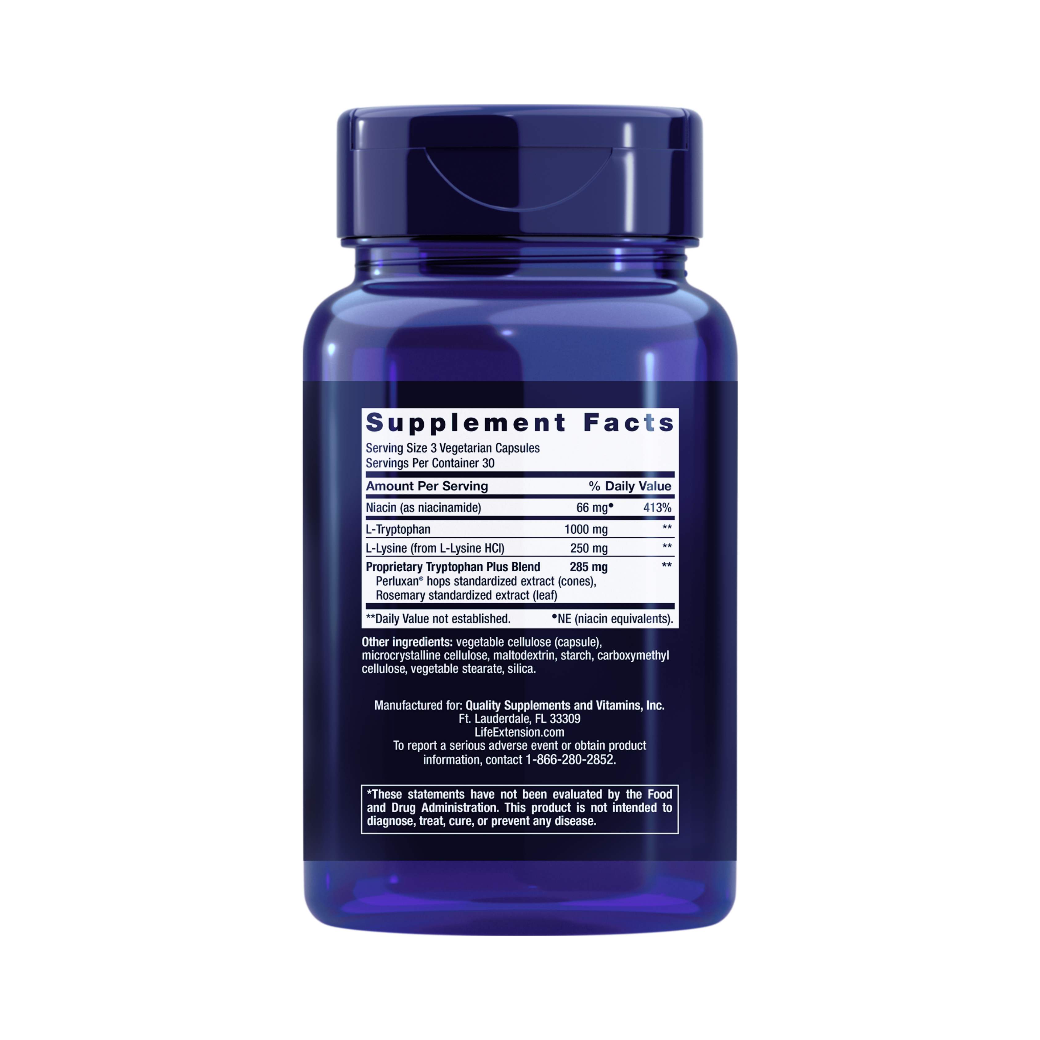 Life Extension, Optimized Tryptophan Plus