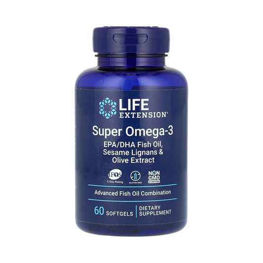 Life Extension - Super Omega-3 EPA/DHA Fish Oil, Sesame Lignans & Olive Extract 60 Softgels